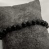 bracelet Bracelet perle pierre de lave noire et obsidienne
