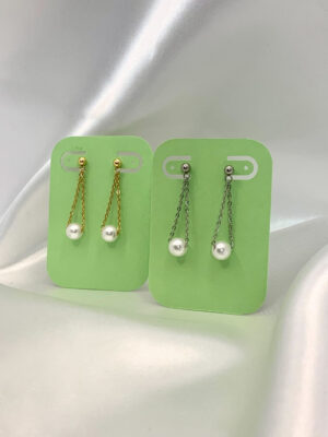 BOUCLE D OREILE Boucle d'oreille perle blanche