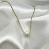 collier chaine Coller chaine doré perle blanche