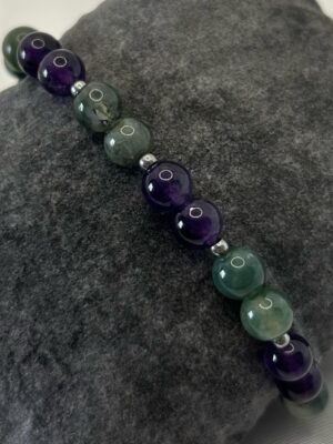 bracelet améthyste Bracelet perle agate mouse et améthyste