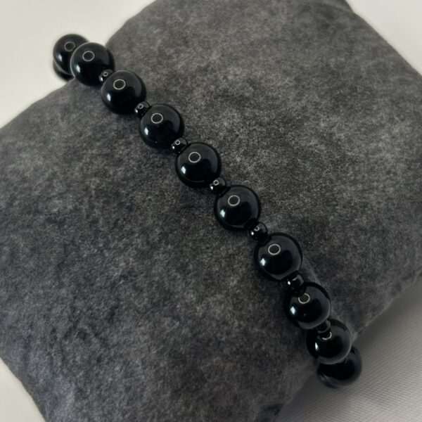 bracelet obsidienne Bracelet perle obsidienne