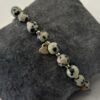 bracelet jaspe dalmatien Bracelet perle jaspe dalmatien et acier