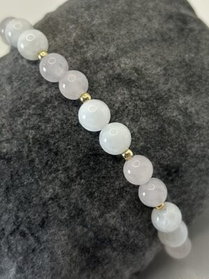 Screenshot Bracelet perle pierre de lune, quartz rose et acier