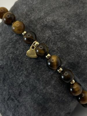 bracelet oeil de tigre Bracelet perle œil de tigre et acier