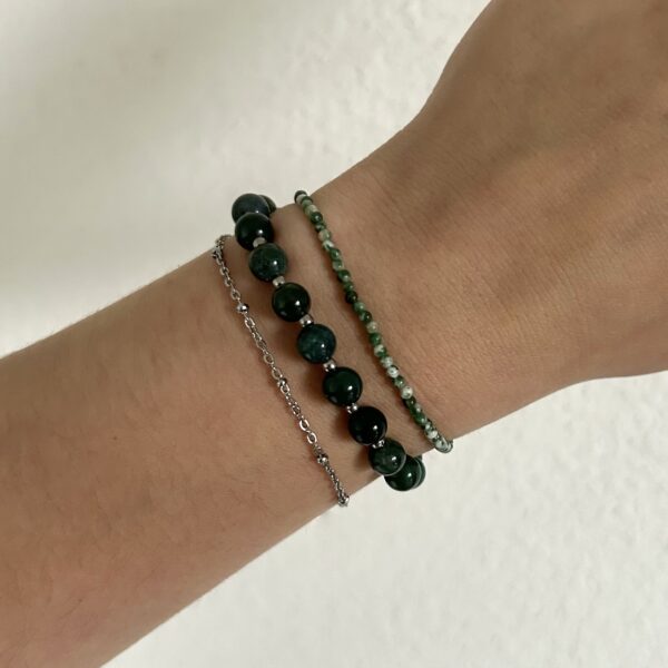 bracelet perle verte Bracelet perle jadéite