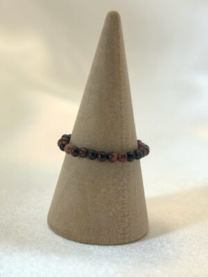 bague perle Bague perle œil de tigre rouge