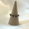 bague obsidienne Bague perle obsidienne et acier