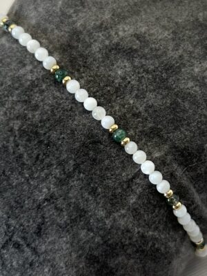 IMG_2692 Bracelet perle nacre, jadéite et acier