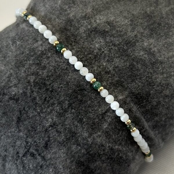 IMG_2692 Bracelet perle nacre, jadéite et acier