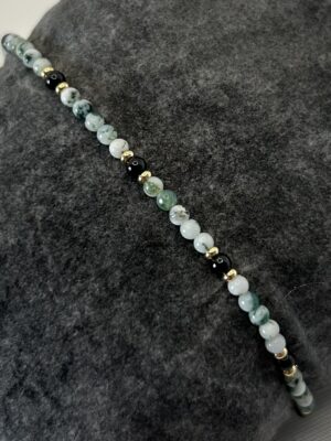 IMG_2694 Bracelet perle jadéite, obsidienne et acier