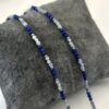 collier sodalite Collier perle sodalite et acier