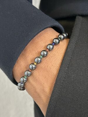 bracelet hematite Bracelet perle hématite , sodalite, jadéite et œil de tigre