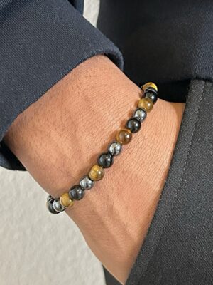 Screenshot Bracelet perle œil de tigre, hématite et obsidienne