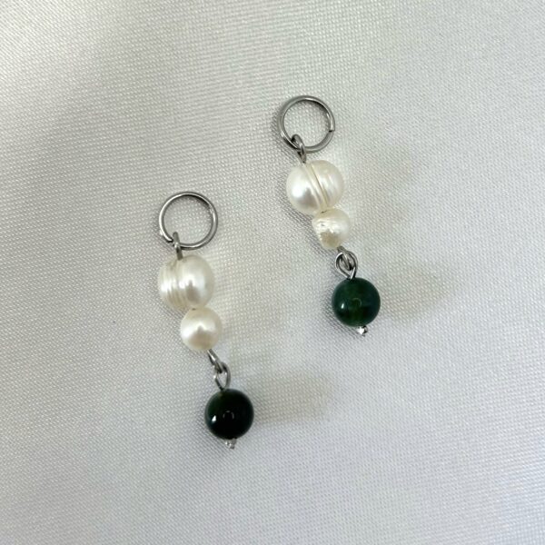 breloque agate mouse Breloque perle d'eau douce et agate mouse