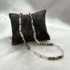 Collier perle Collier longue perle jaspe dalmatien, pierre de lune et acier