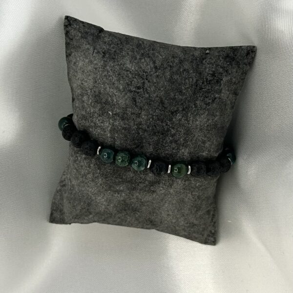 IMG_4339 Bracelet perle pierre de lave, agate mousse et acier