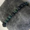 bracelet pierre de lave Bracelet perle pierre de lave, agate mousse et acier