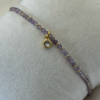 bracelet amethyste Eléa perle améthyste et acier doré